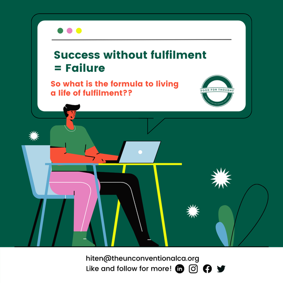 Success without fulfilment is failure